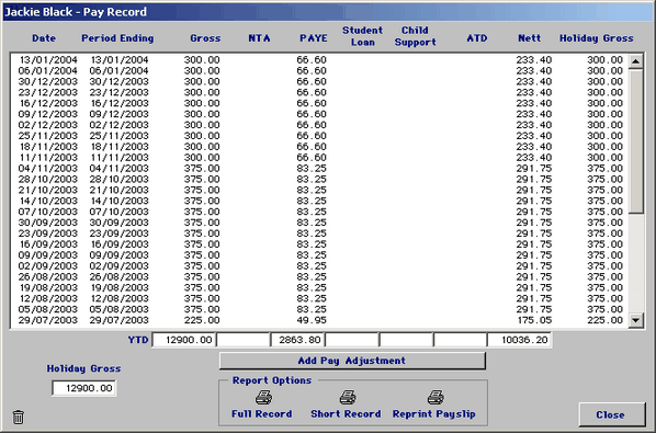 employee pay records 1